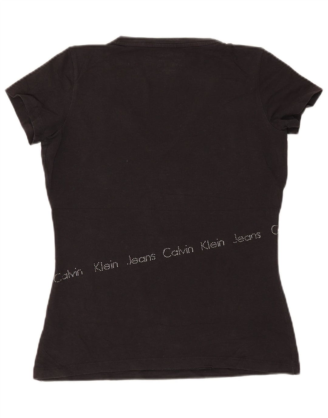 Γυναικείο γραφικό μπλουζάκι CALVIN KLEIN JEANS Top UK 12 Medium Black