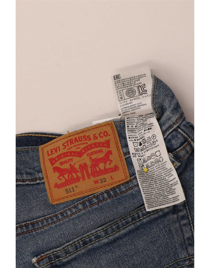 Ανδρικό τζιν σορτς Levi's 511 W32 μεσαίο μπλε βαμβακερό