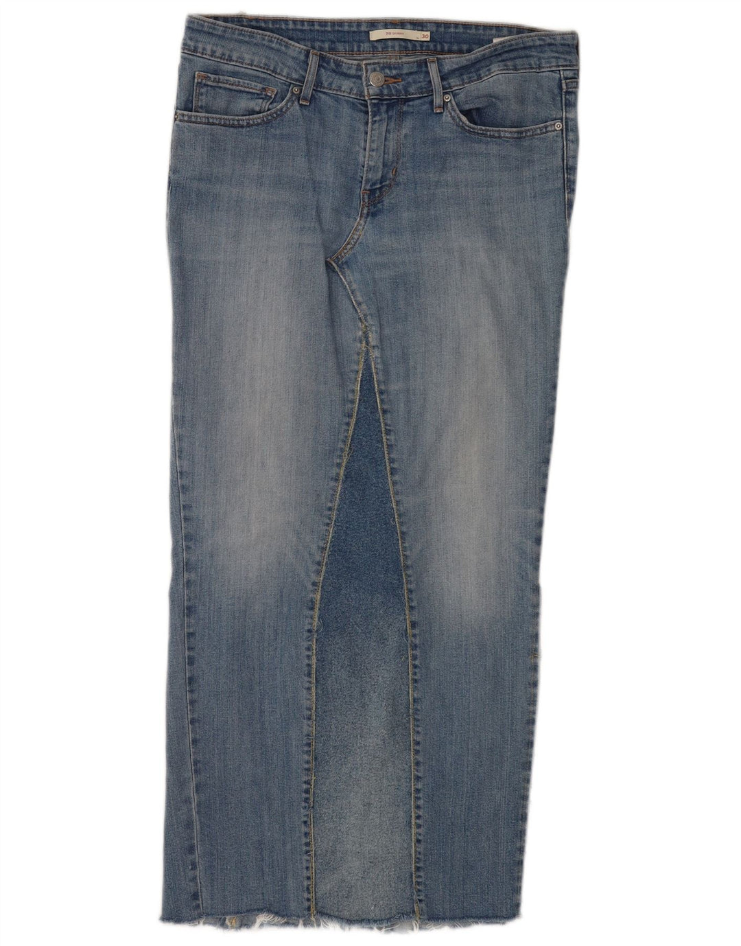 Levi's Γυναικεία 711 Midi Τζιν Φούστα W30 Μεσαίο Μπλε Βαμβακερό