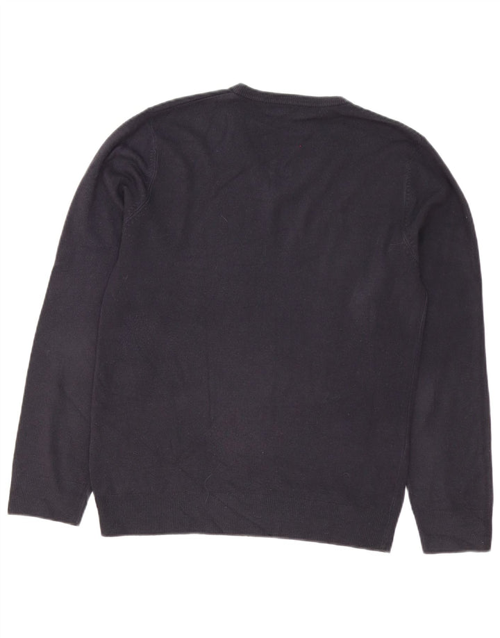 Ανδρικό πουλόβερ Marks & Spencer Blue Harbor με λαιμόκοψη με λαιμόκοψη μικρό ακρυλικό