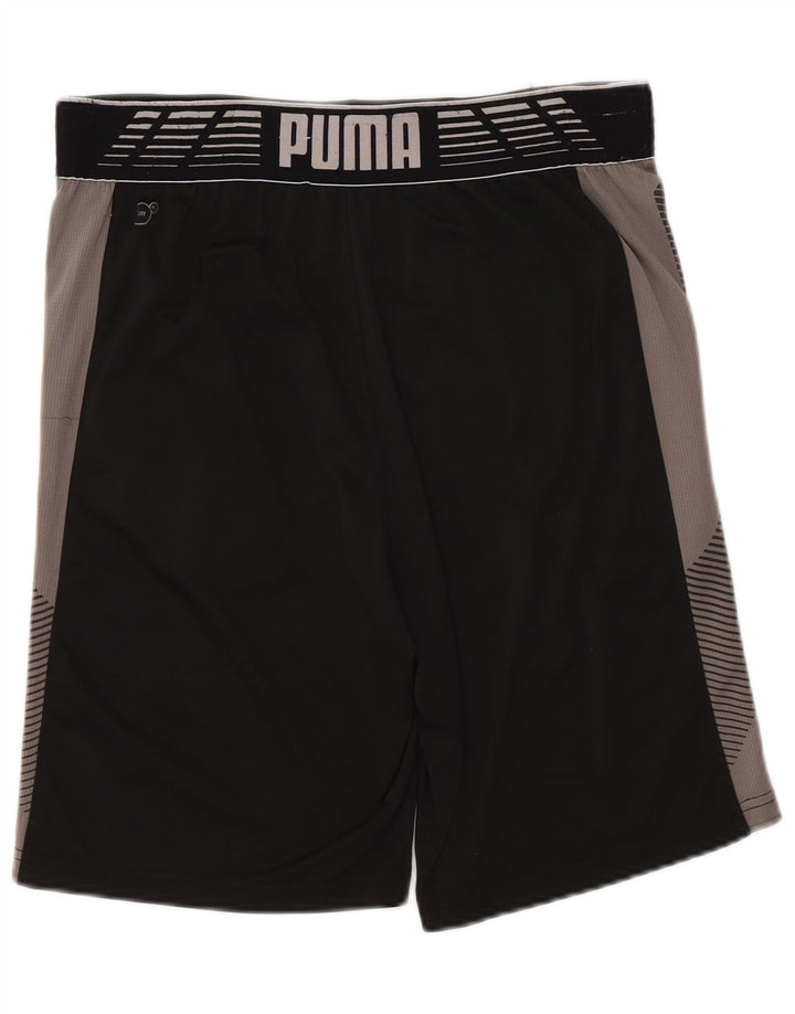 Ανδρικά γραφικά αθλητικά σορτς PUMA μεσαίου μαύρου χρώματος