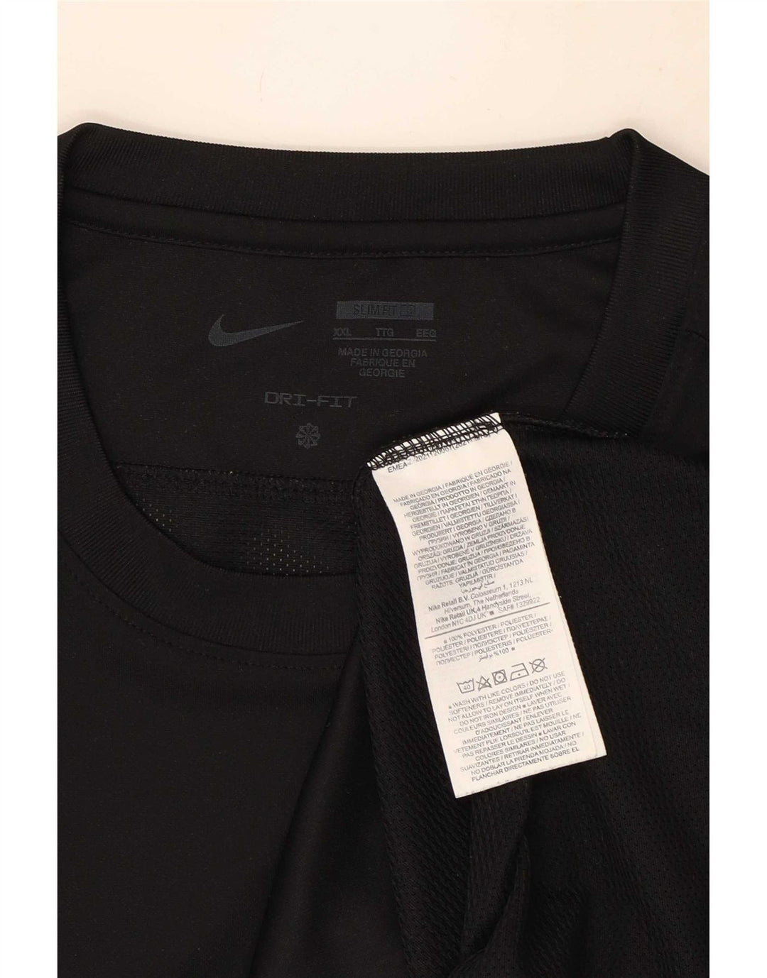 Ανδρικό T-shirt Nike Dri Fit Slim Top 2XL Μαύρο πολυεστέρα