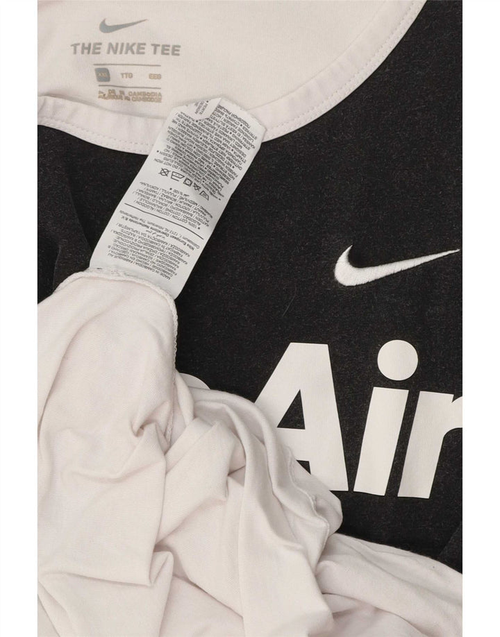 Ανδρικό γραφικό γιλέκο Nike 2XL λευκό βαμβακερό