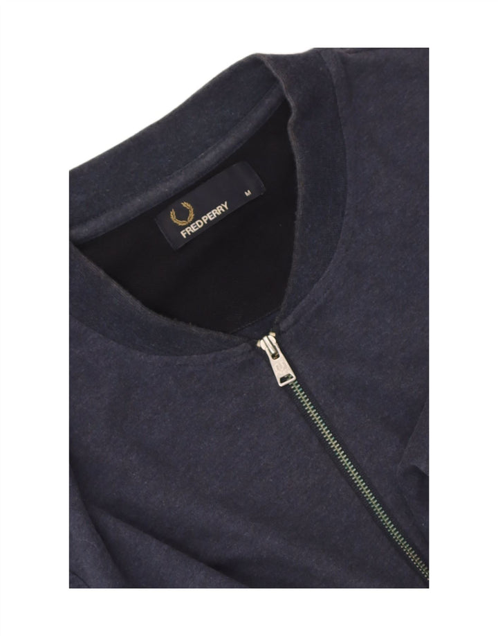 Fred Perry Ανδρικό T-Shirt με φερμουάρ Μπλε μεσαίο μπλε ριγέ