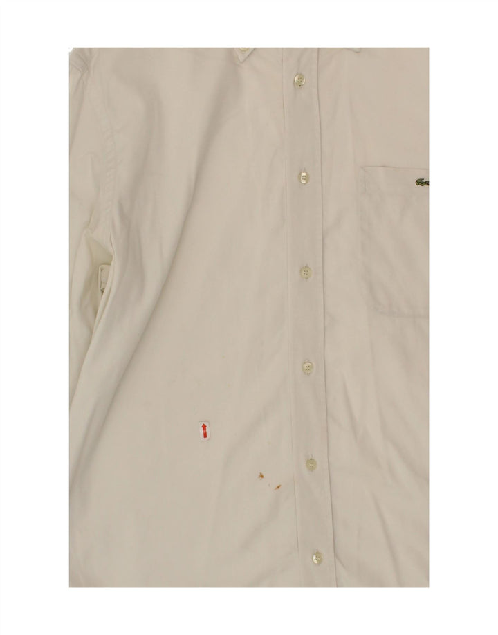 LACOSTE Mens Shirt Size 41 Large White Cotton Vintage Lacoste and Second-Hand Lacoste from Messina Hembry 