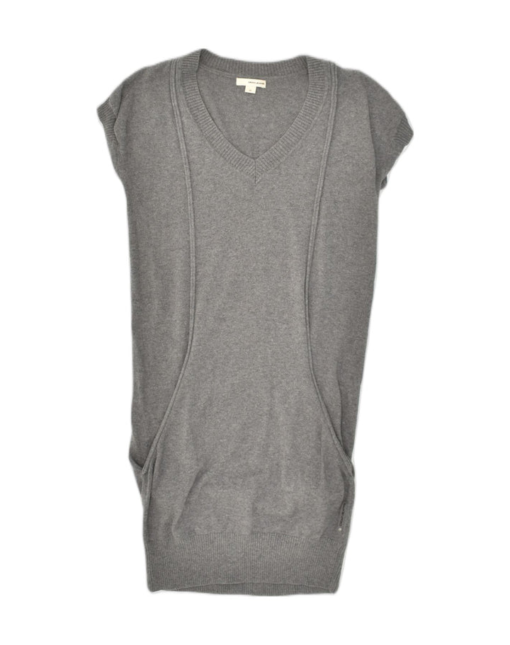 DKNY Womens Sleeveless Jumper Dress UK 4 XS Grey Cotton | Vintage Dkny | Thrift | Second-Hand Dkny | Used Clothing | Messina Hembry 