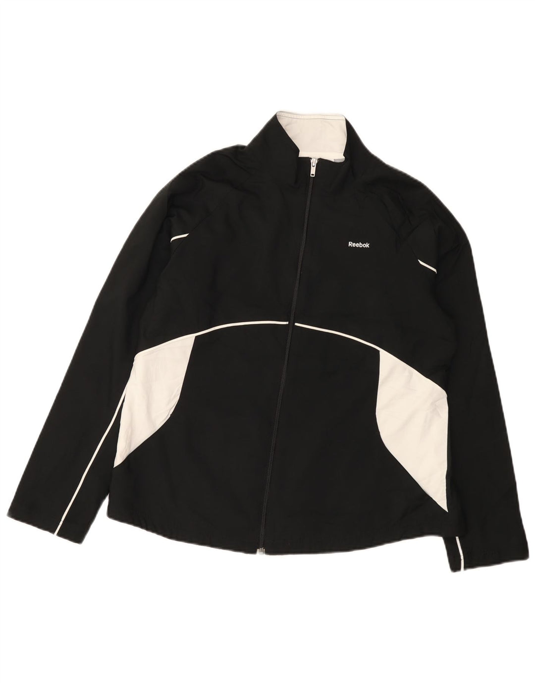 Γυναικεία φόρμα Reebok Top Jacket UK 16 Large Black Colourblock Polyester