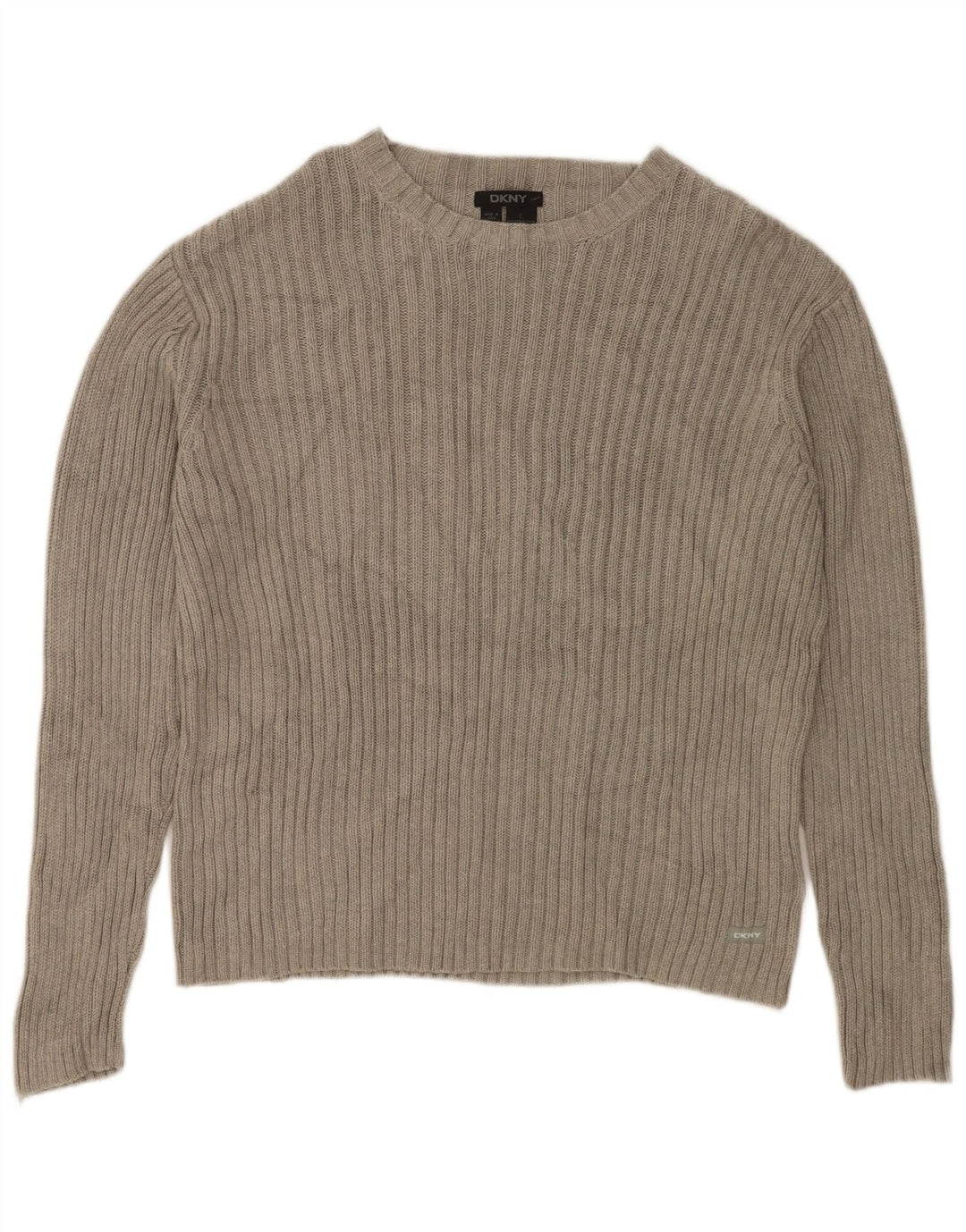 DKNY Γυναικείο πουλόβερ με λαιμόκαυστο UK 16 μεγάλο γκρι βαμβακερό