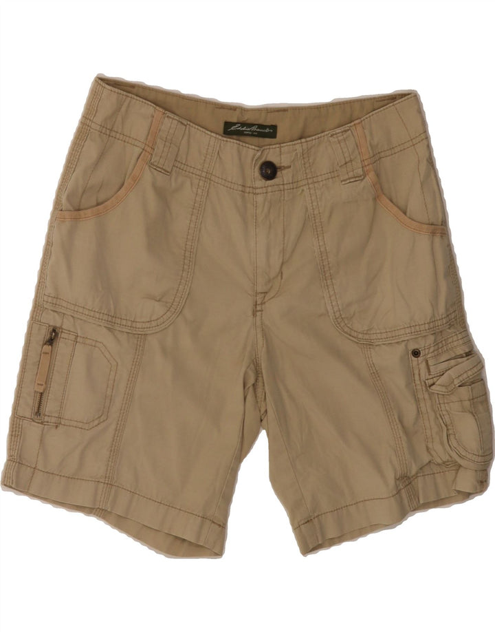 EDDIE BAUER Womens Cargo Shorts US 2 XS W29 Beige Check Cotton Vintage Eddie Bauer and Second-Hand Eddie Bauer from Messina Hembry 