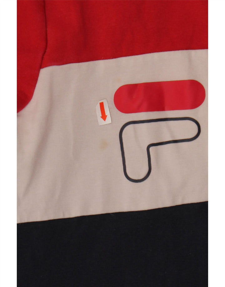 Γυναικείο γραφικό φούτερ FILA Jumper UK 10 Small Navy Blue Colourblock