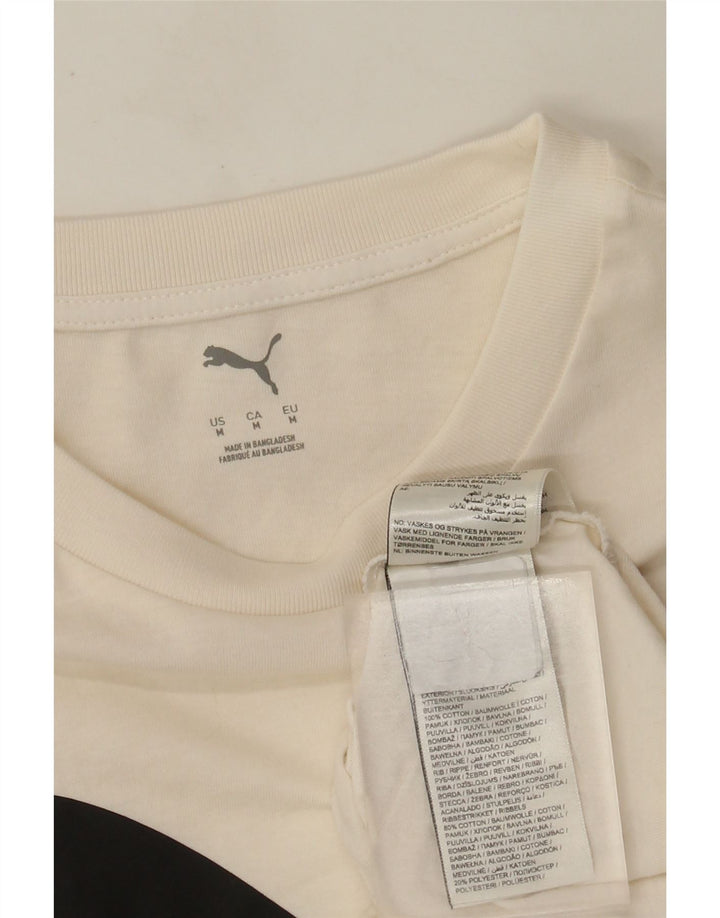 Ανδρικό γραφικό μπλουζάκι Puma, μεσαίο λευκό βαμβακερό
