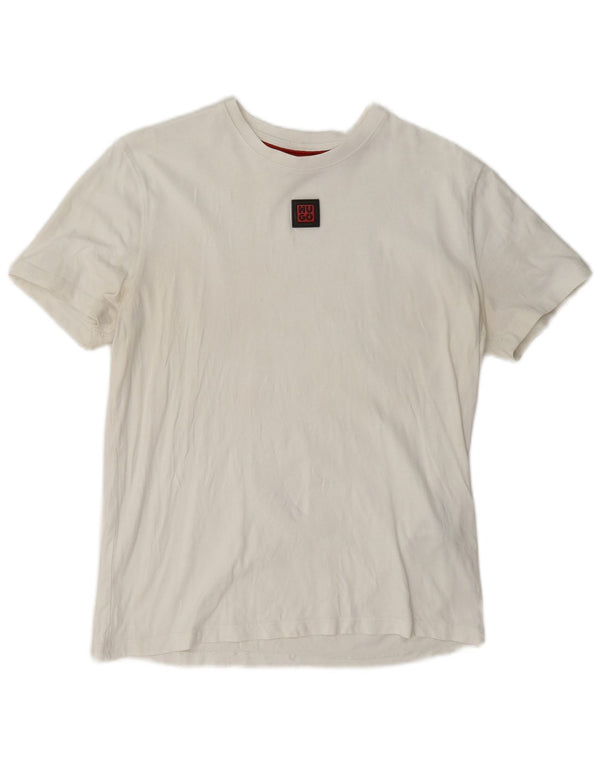 Hugo Boss Mens T-Shirt Top Medium White Cotton