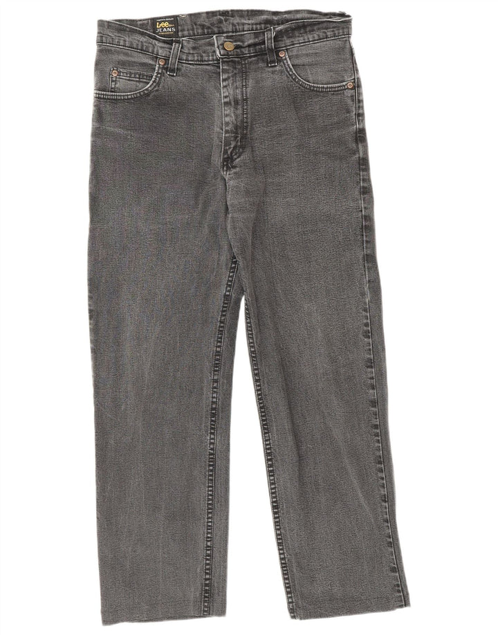 Lee Womens Brooklyn Straight Jeans W32 L26 Γκρι βαμβακερό