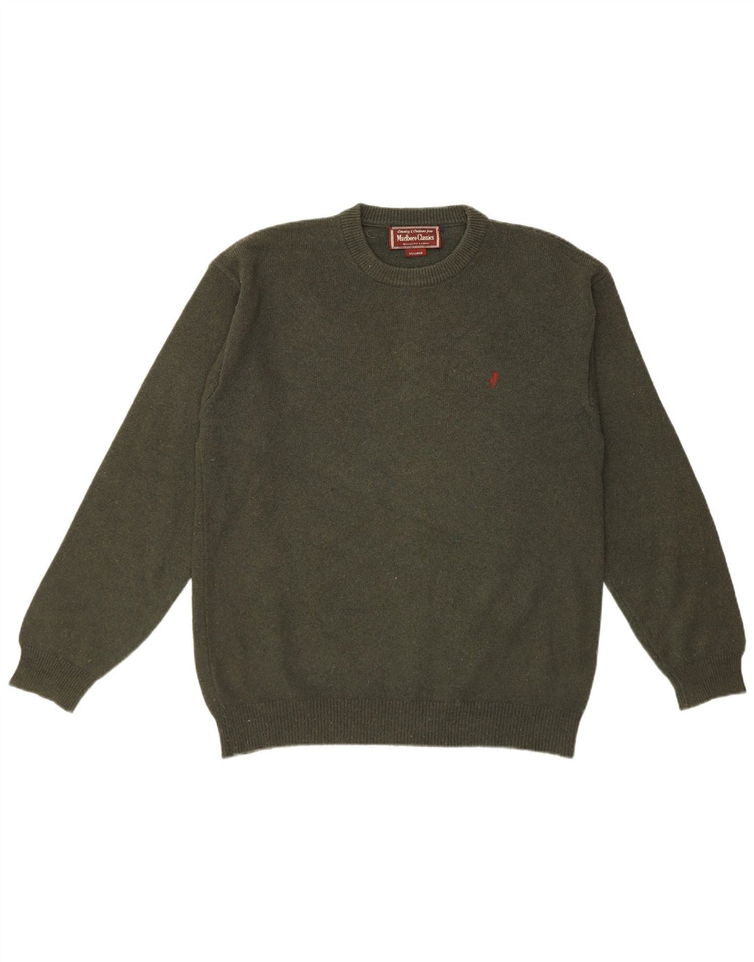 Ανδρικό πουλόβερ Marlboro Classics Crew Neck Jumper 2XL Χακί