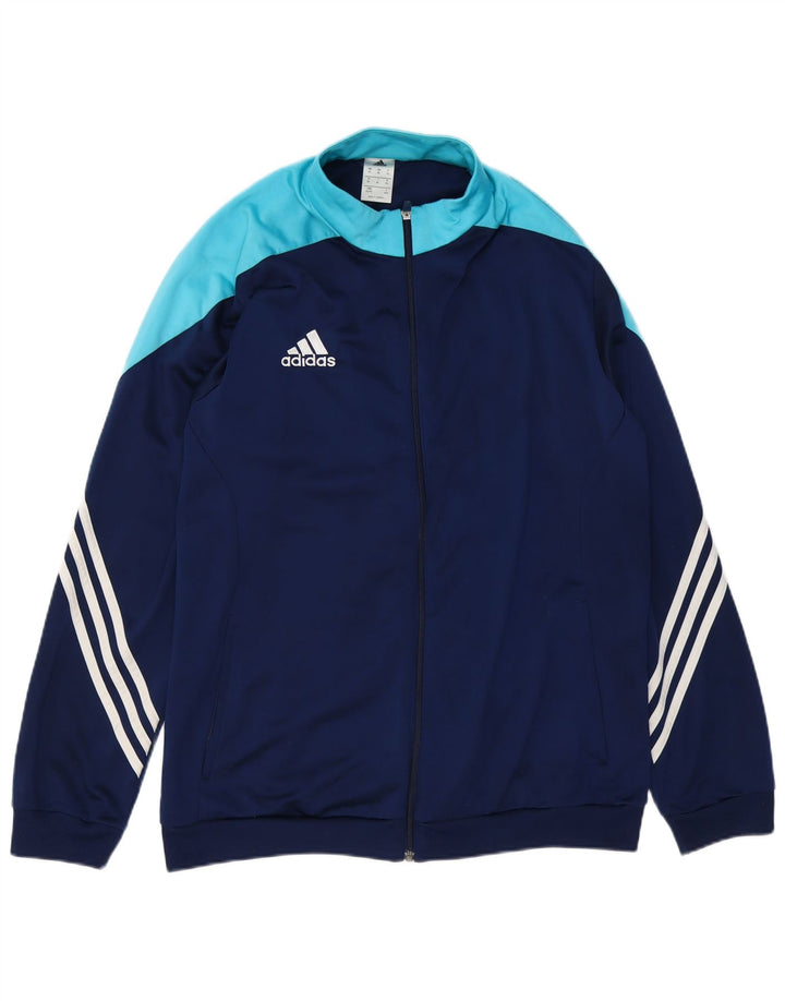 Ανδρική φόρμα ADIDAS Top Jacket XL Navy Blue Colorblock Polyester
