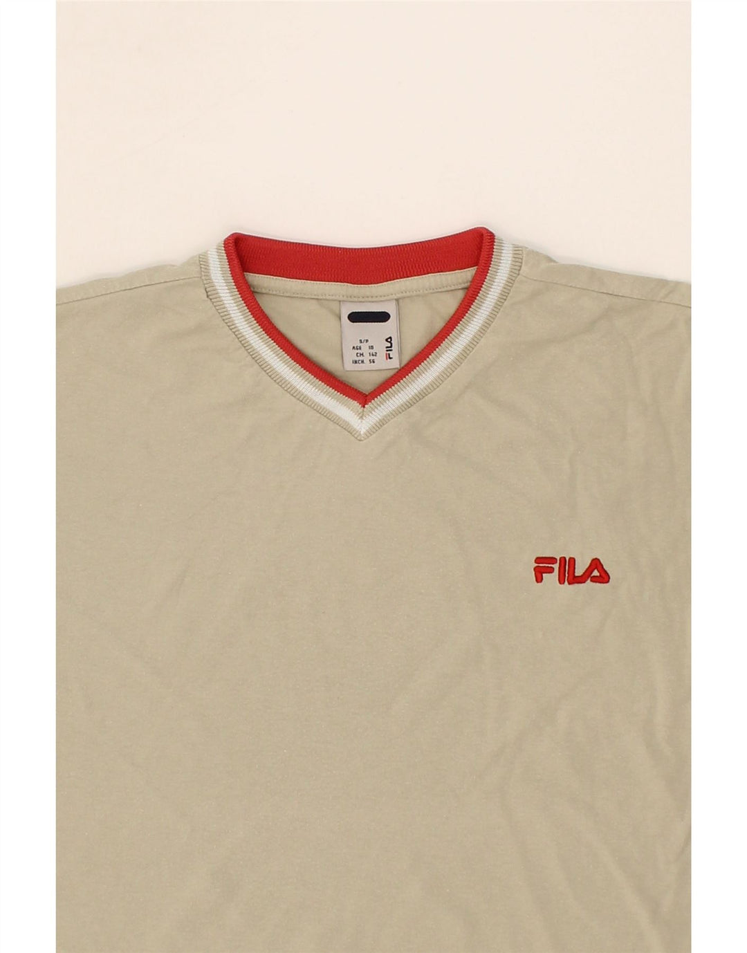 FILA Boys T-Shirt Top 9-10 Years Small Grey Cotton Vintage Fila and Second-Hand Fila from Messina Hembry 