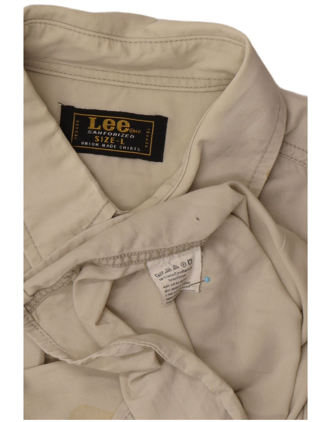 Ανδρικό πουκάμισο LEE Large Beige Cotton Western
