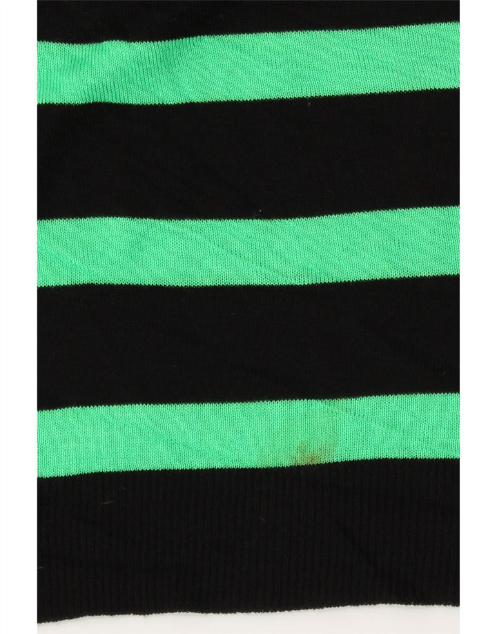 Zara Γυναικείο Abstract Pattern Boat Neck Jumper πουλόβερ UK 14 Medium Black
