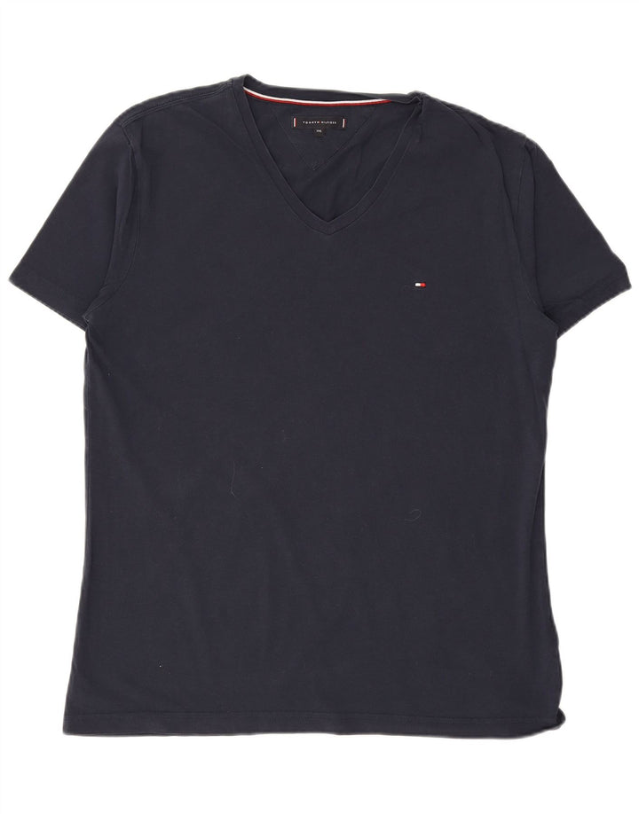 TOMMY HILFIGER Ανδρικό T-Shirt Top 2XL Navy Blue Cotton