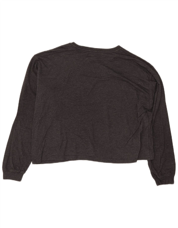 WRANGLER Γυναικείο τοπ με γραφικό μακρυμάνικο UK 10 Small Grey Floral