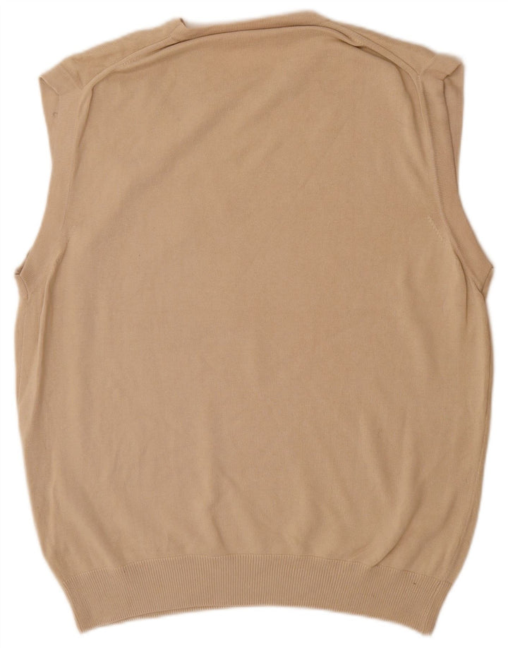Zara ανδρικό γιλέκο Tank Top Βαμβακερό μεσαίο μπεζ