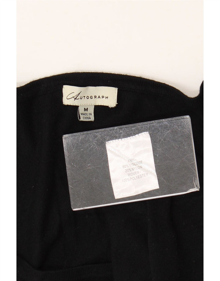Marks & Spencer Γυναικεία μπλούζα Autograph Top UK 14 Medium Black Colourblock