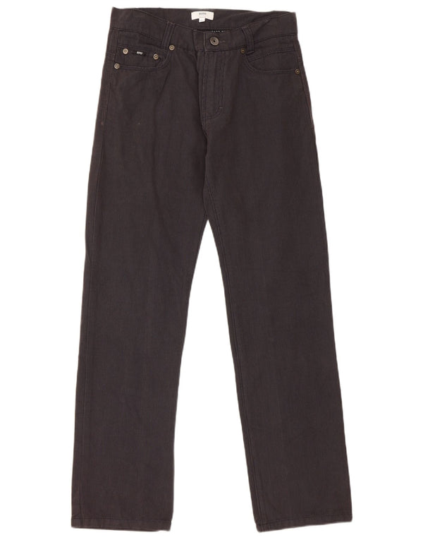 Hugo Boss Boys ίσιο casual παντελόνι 13-14 ετών W28 L28 μαύρο βαμβακερό