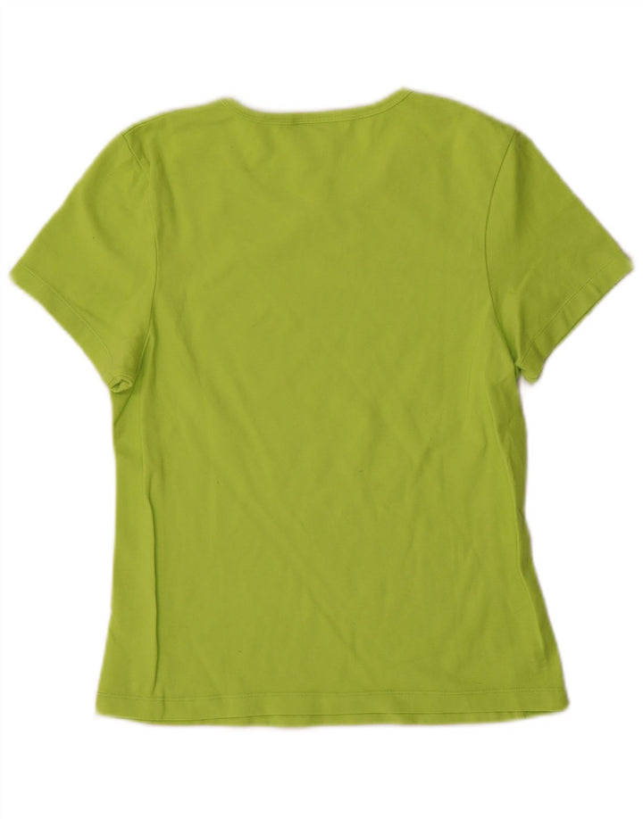 Champion Women T-Shirt Top UK 14 Large Green Polyester