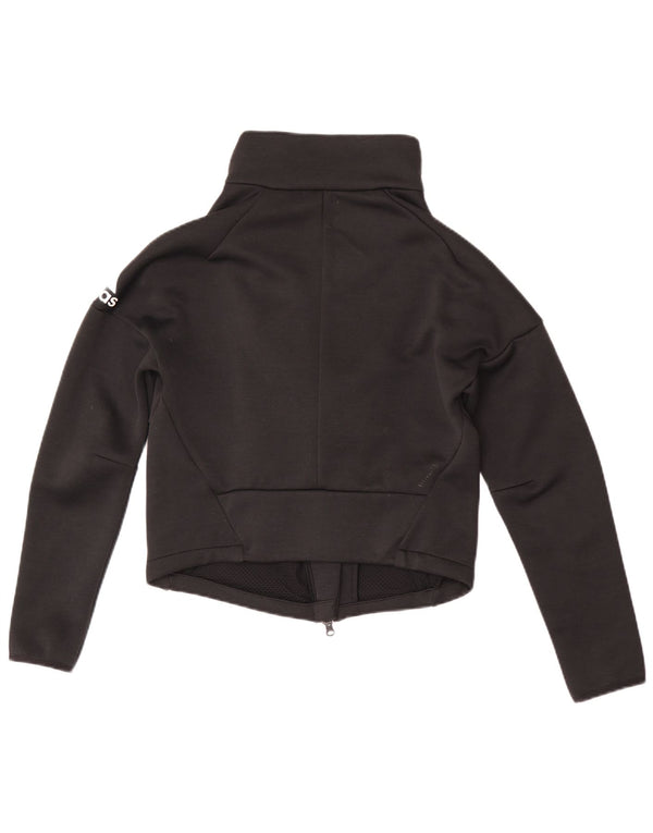 Adidas Γυναικεία φόρμα Crop Top Jacket UK 8/10 Small Black Polyester