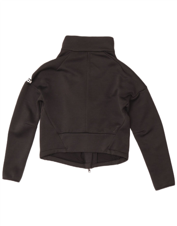 Adidas Γυναικεία φόρμα Crop Top Jacket UK 8/10 Small Black Polyester
