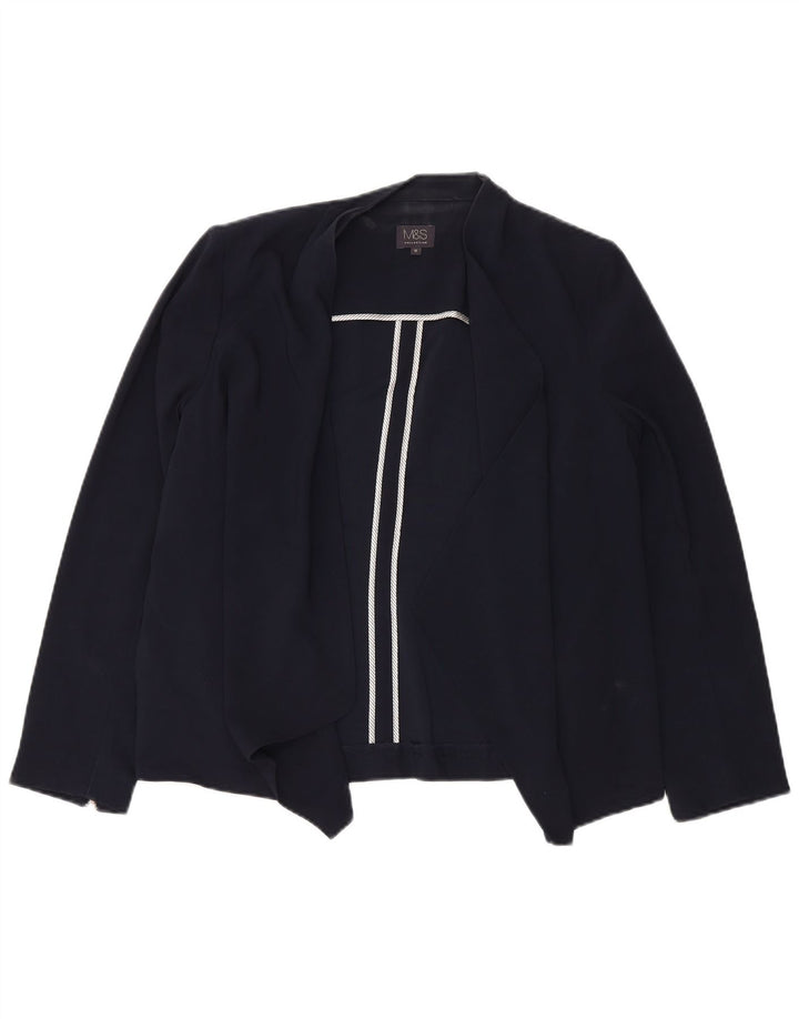 Marks & Spencer Γυναικείο Open Blazer Jacket UK 16 Large Navy Blue Polyester