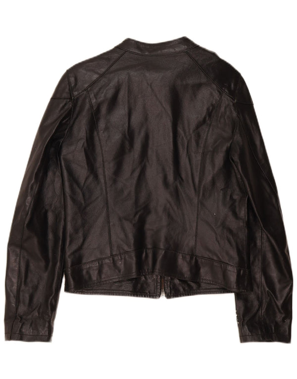 Viamaestra Γυναικείο Crop Biker Jacket UK 12 Medium Black