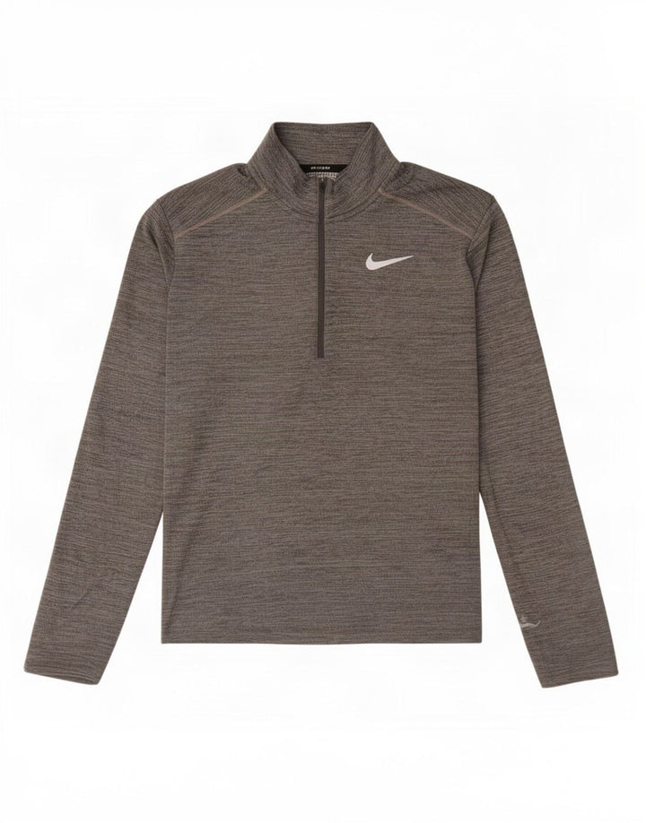 Ανδρική φόρμα Nike Dri Fit με φερμουάρ πουλόβερ με φόρμα με μεσαίο γκρι χρώμα