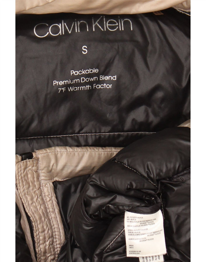 Calvin Klein Γυναικείο μπουφάν με κουκούλα UK 10 Small Beige Polyester