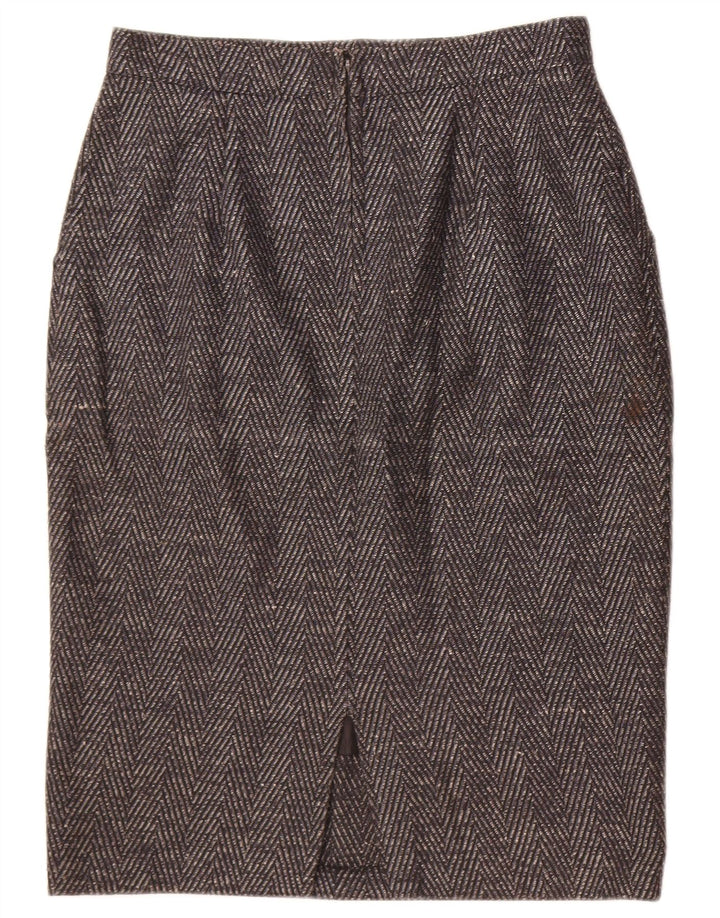 Vintage Γυναικεία Pencil Φούστα W30 Medium Grey Chevron
