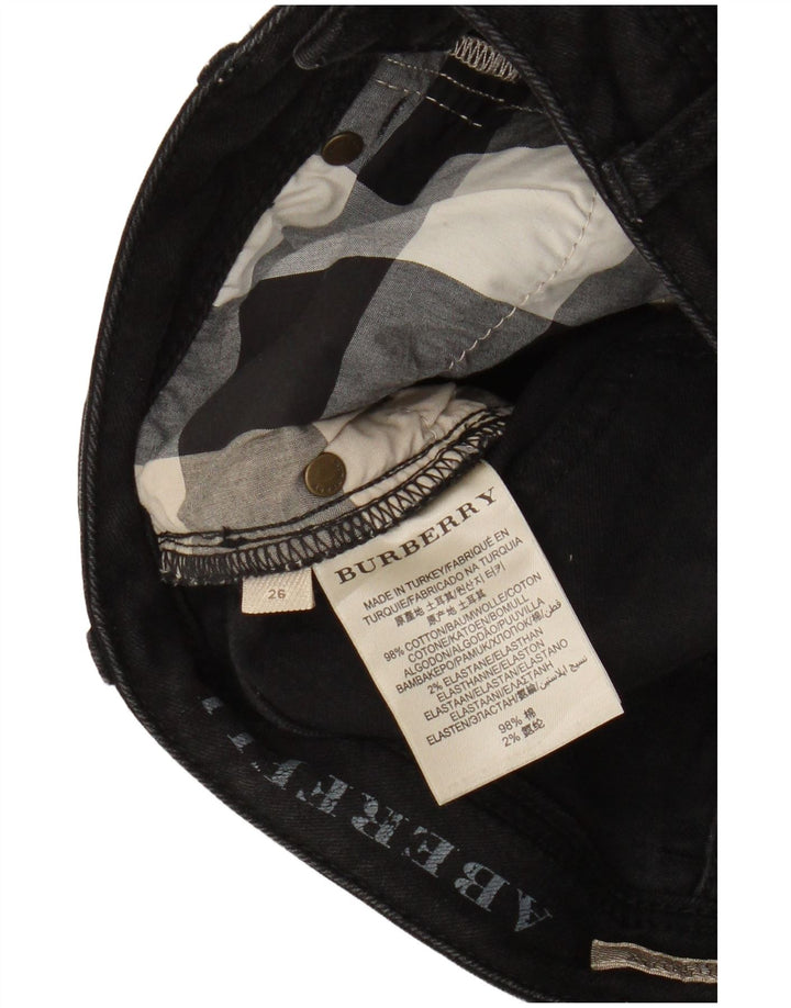 Γυναικείο τζιν ίσιο Burberry W26 L25 μαύρο βαμβακερό