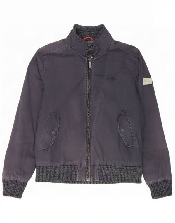 Superdry Γυναικείο Sherpa Bomber Jacket UK 18 XL Navy Blue Cotton