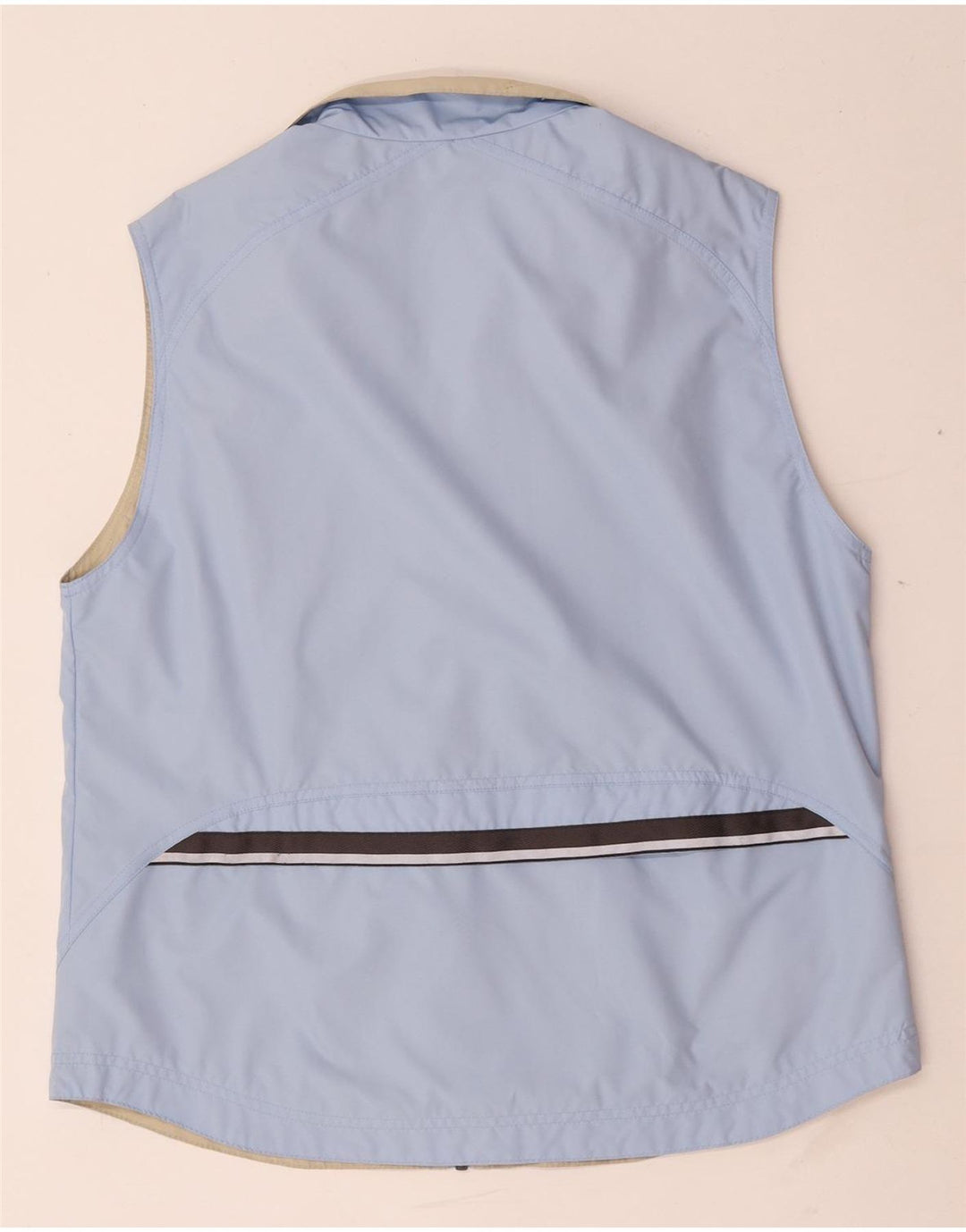 Vintage γυναικεία αμάνικη αθλητική φόρμα Top Jacket IT 42 Medium Blue Polyester