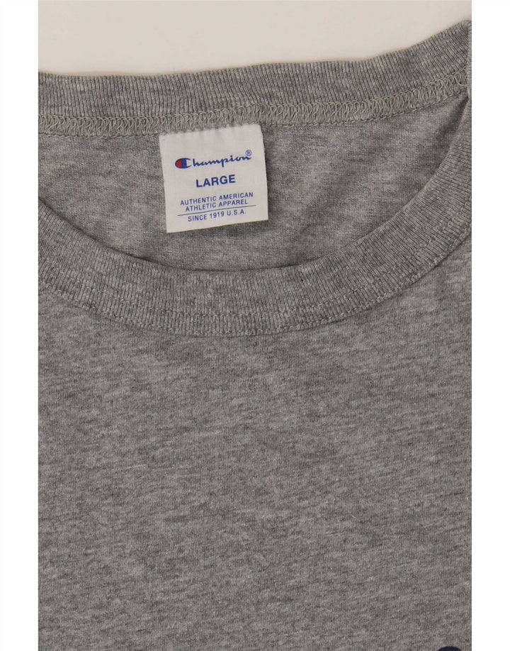 Ανδρικό T-Shirt Champion Graphic Top Large Grey Flecked