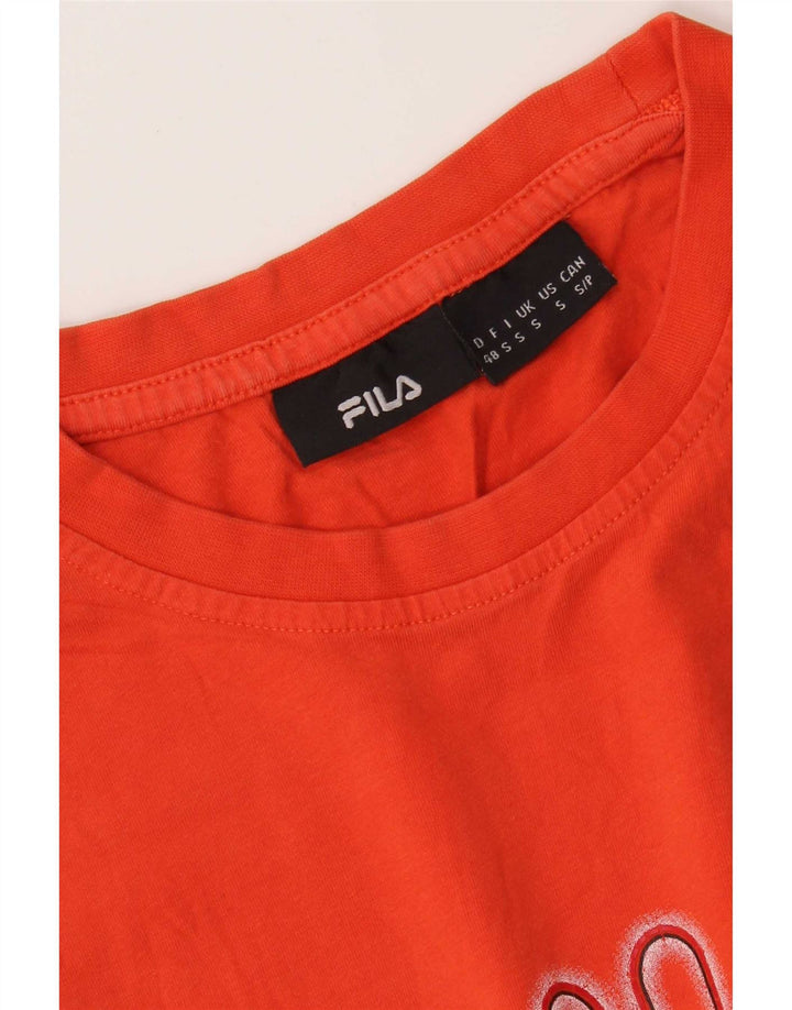 Ανδρικό γραφικό T-Shirt Fila Top Μικρό Πορτοκαλί