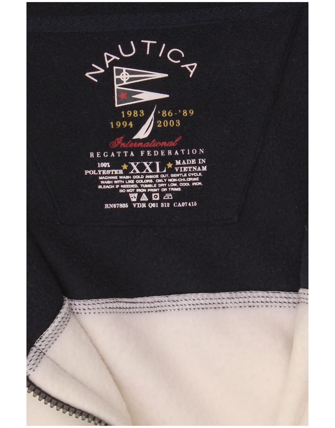 Ανδρικό μπουφάν Nautica Fleece UK 44 2XL Λευκό πολυεστέρας