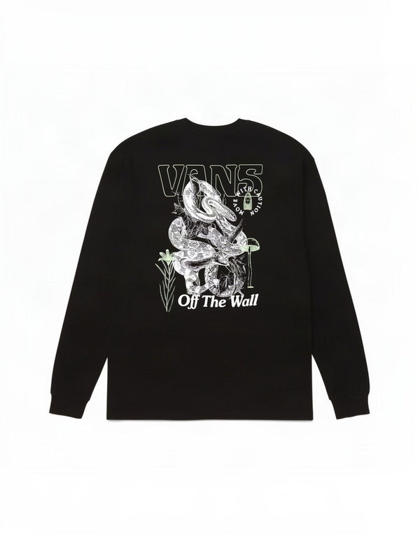 Vans Mens Classic Fit Graphic Top Μακρυμάνικο 2XL Μαύρο βαμβακερό