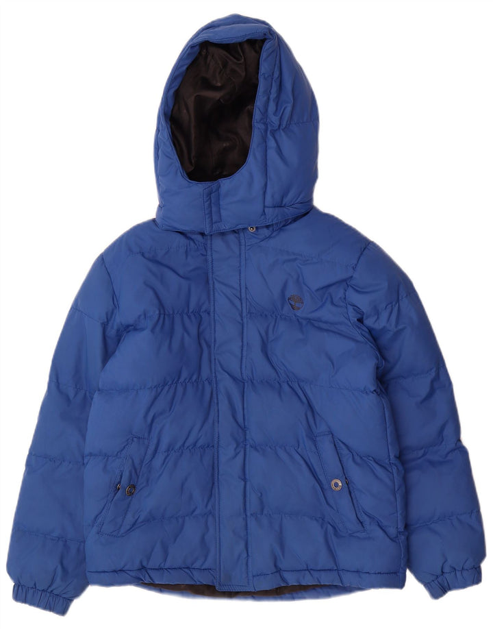 Μπουφάν Timberland Boys Hooded Gadded Jacket 9-10 Years Blue Polyester