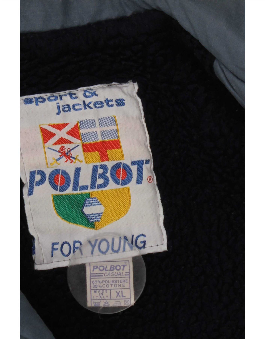 Polbot Ανδρικό Bomber Jacket UK 42 XL Blue Polyester