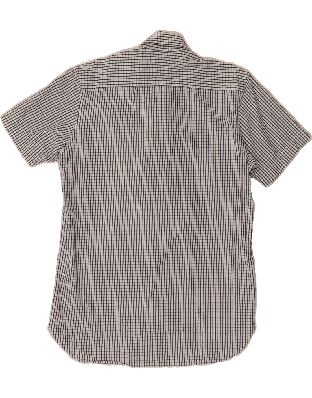 TOMMY HILFIGER Mens Short Sleeve Shirt Medium Blue Check Cotton Vintage Tommy Hilfiger and Second-Hand Tommy Hilfiger from Messina Hembry 
