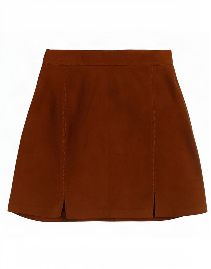 Conbipel Γυναικεία Suede Mini Φούστα IT 44 Medium W28 Καφέ Δερμάτινο