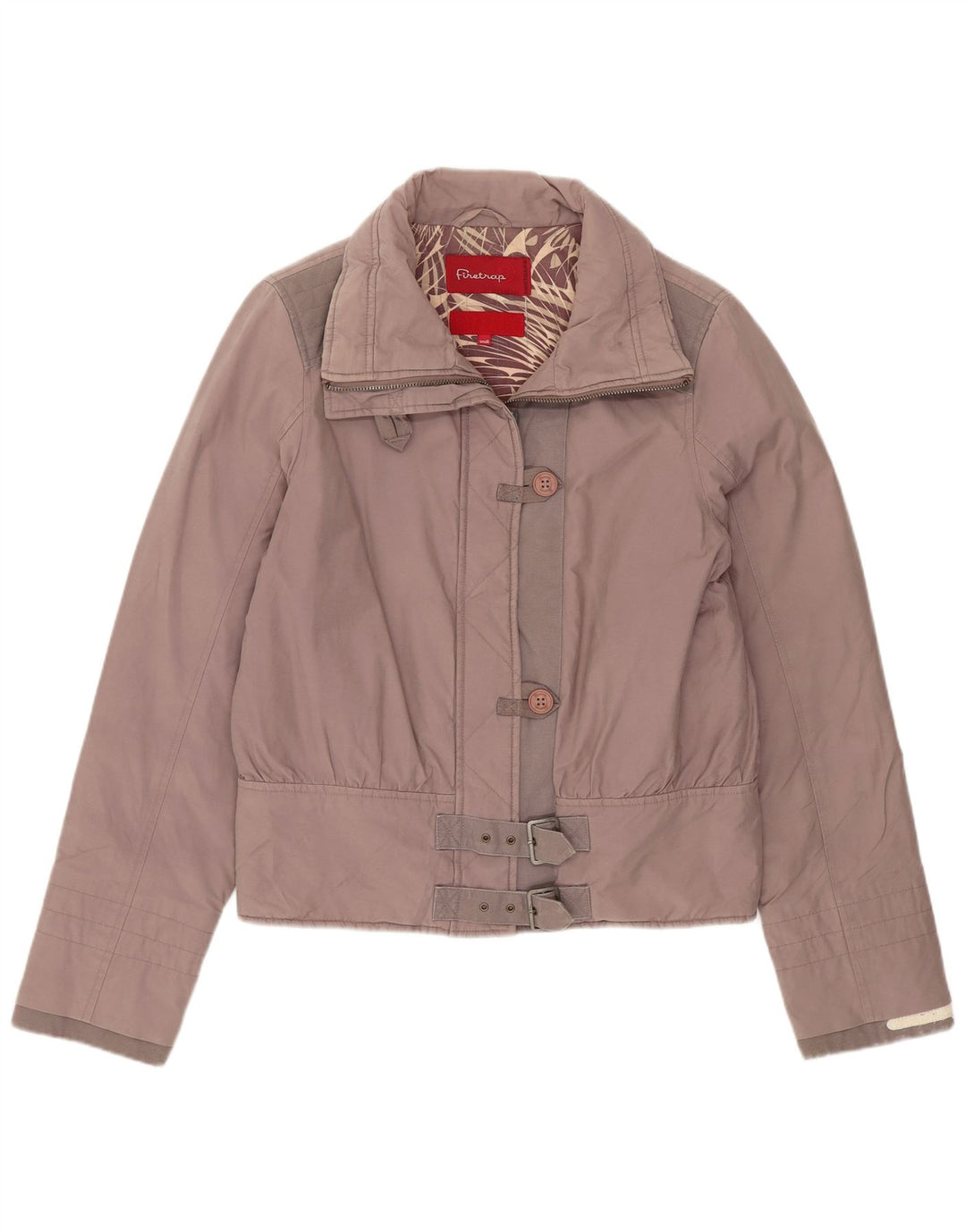 Firetrap Γυναικείο Bomber Jacket UK 10 Small Grey Cotton