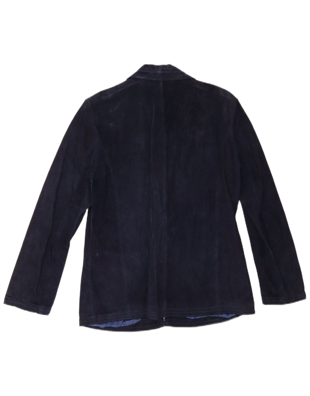 Andrea Mare Γυναικείο Suede Jacket UK 14 Medium Navy Blue Leather