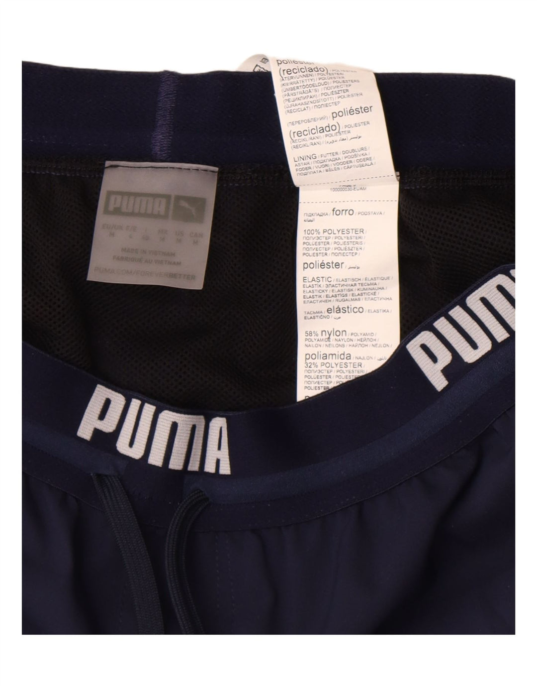 Ανδρικά γραφικά αθλητικά σορτς Puma μεσαίου μπλε ναυτικού πολυεστέρα