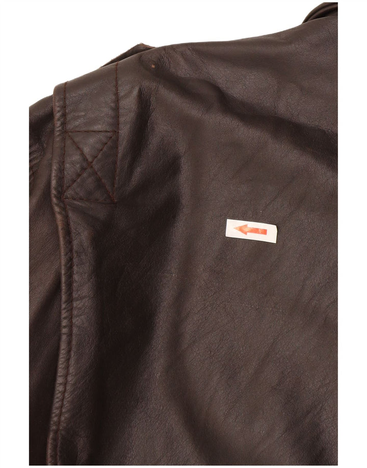 Vintage Ανδρικό Δερμάτινο Μπουφάν UK 42 XL Καφέ